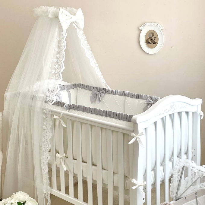 Lenjerie Patut Bebe Copii 6 piese Baby King gri (11)